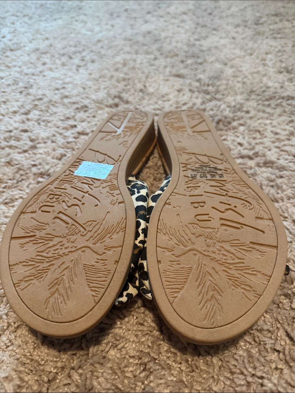 Blowfish Leopard Print Knot Slide Sandals - Black & Cream - Picture 4 of 5
